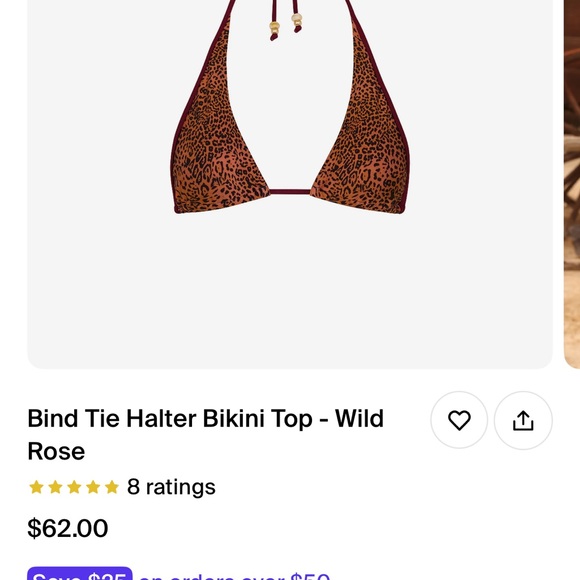 Leopard Print Bikini with Gold Accents - Picture 3 of 3